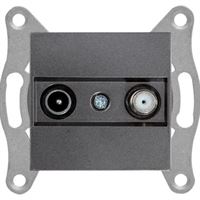 RİTA MEK TUŞ TV-SAT PRİZİ (SONLU) ANTRASİT 1